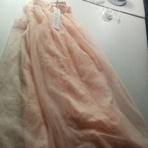 Elegant Peach Tulle Skirt